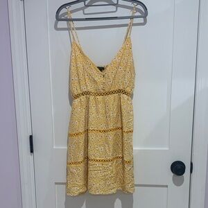 Forever 21 Yellow Floral Mini Dress